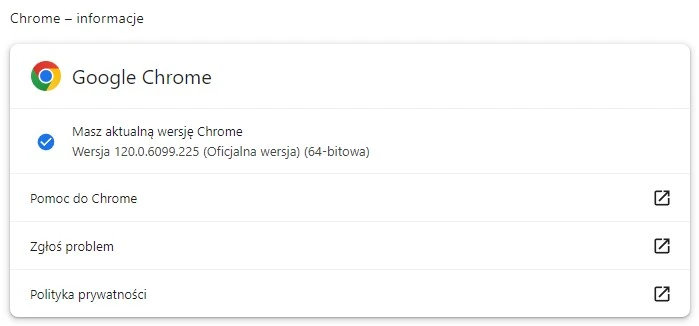 Przeglądarki Chrome do pilnej aktualizacji 120.0.6099.225