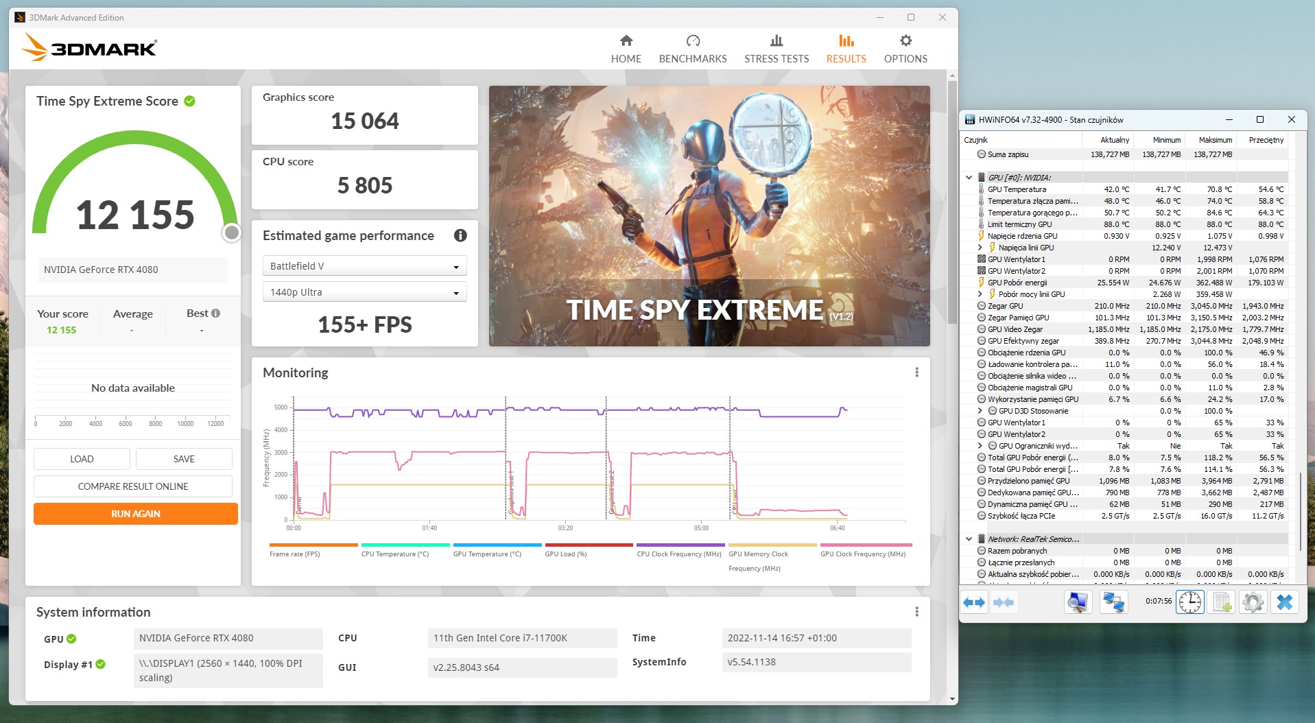 3dmark timespy extreme OC