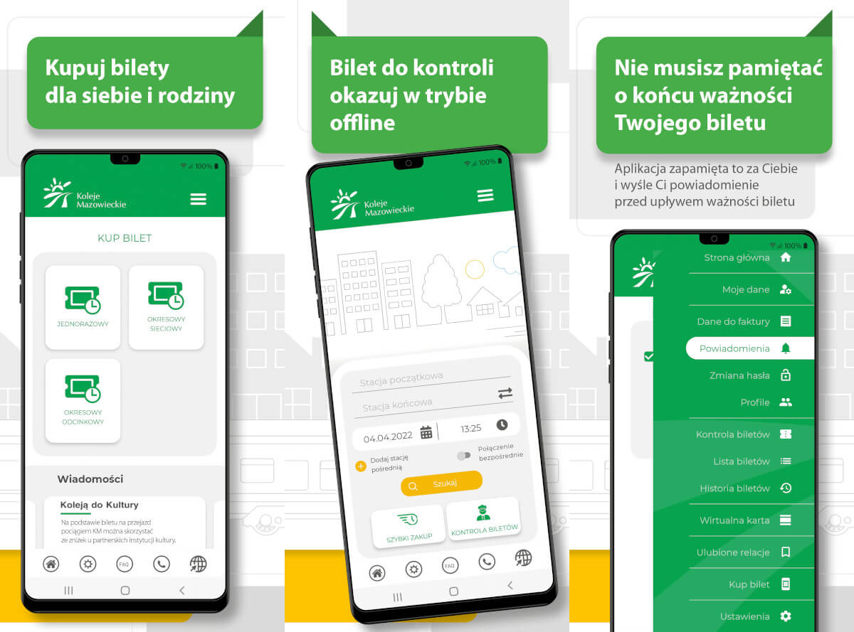 Aplikacja biletów Kolei Mazowieckich jest w zasadzie poprawna, ale ma irytujący minus