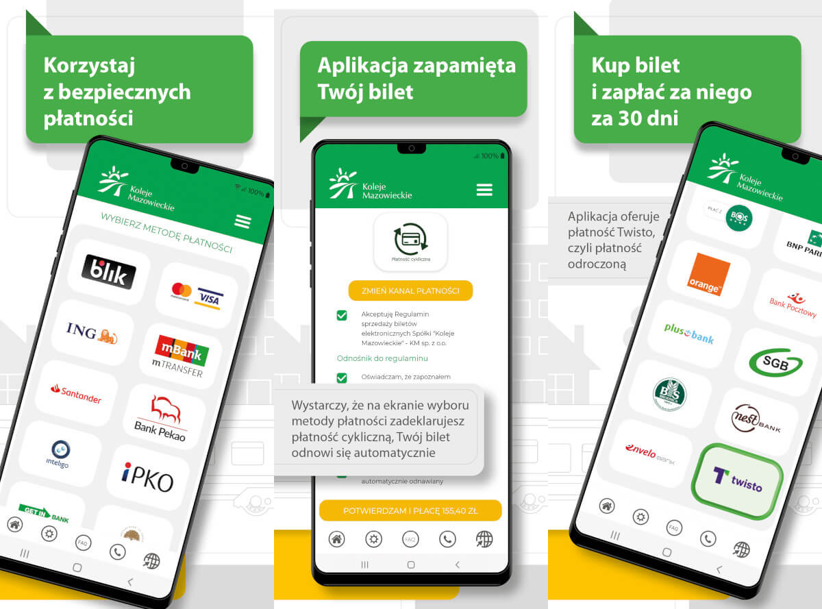 Aplikacja biletów Kolei Mazowieckich jest w zasadzie poprawna, ale ma irytujący minus