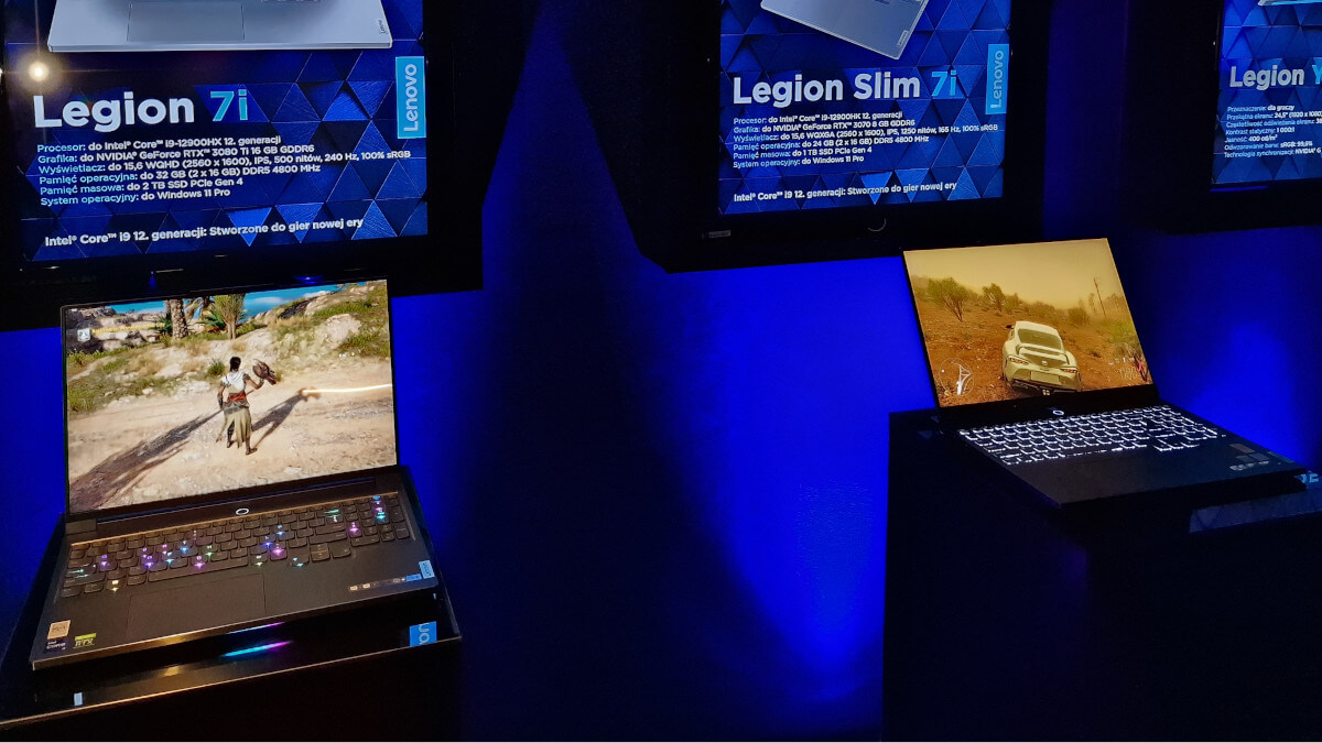 Premiera gamingowych laptopów Lenovo Legion z 12 gen Intel Core i RTX 3000