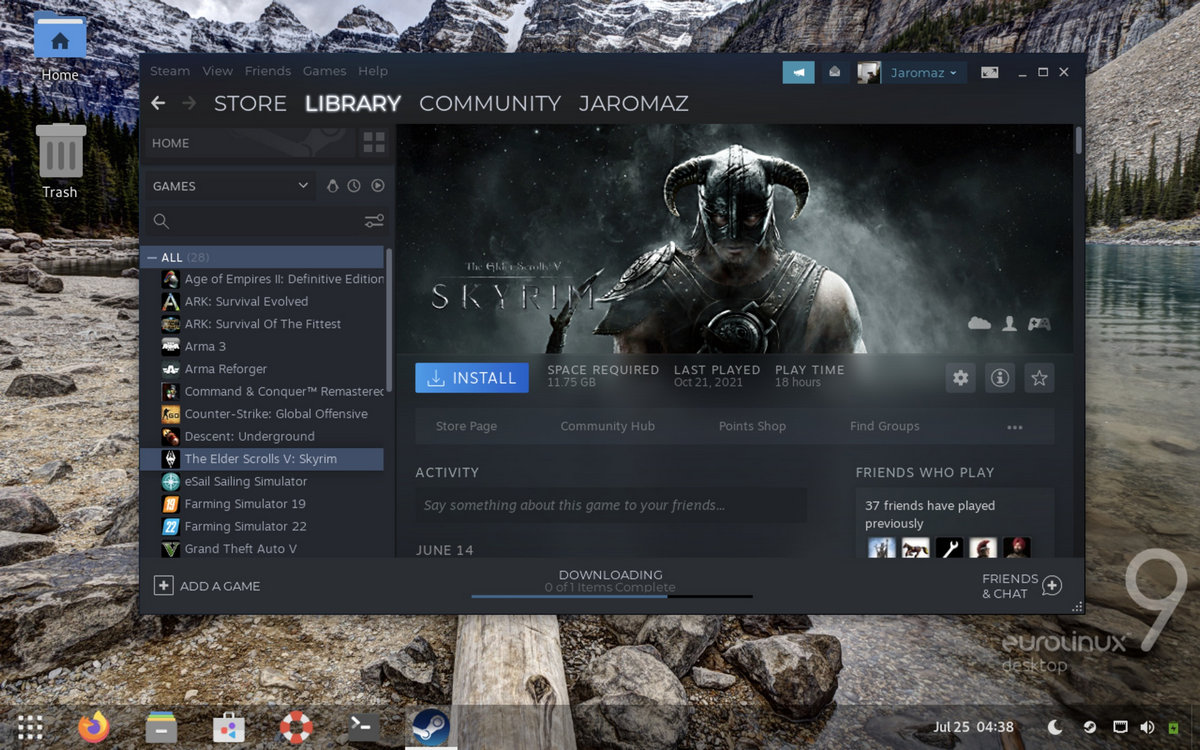 EuroLinux Desktop 9.1 - Steam