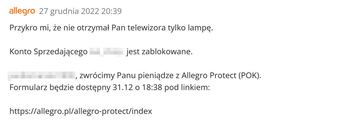 Pierwszy raz w życiu dałem się oszukać w sieci. Czy Allegro Protect pomogło?