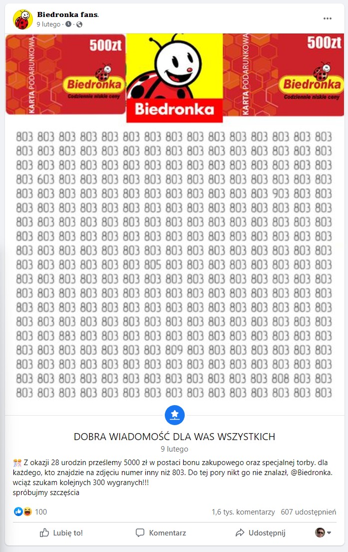 biedronka oszustwo 3