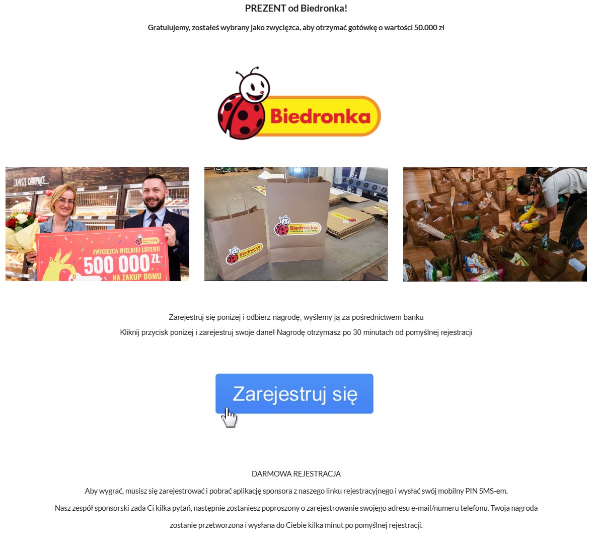 biedronka oszustwo 4