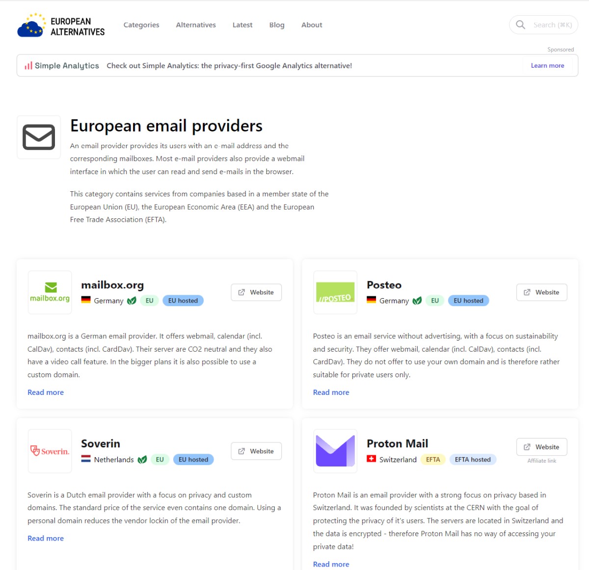 europejskie alternatywy dla aplikacji