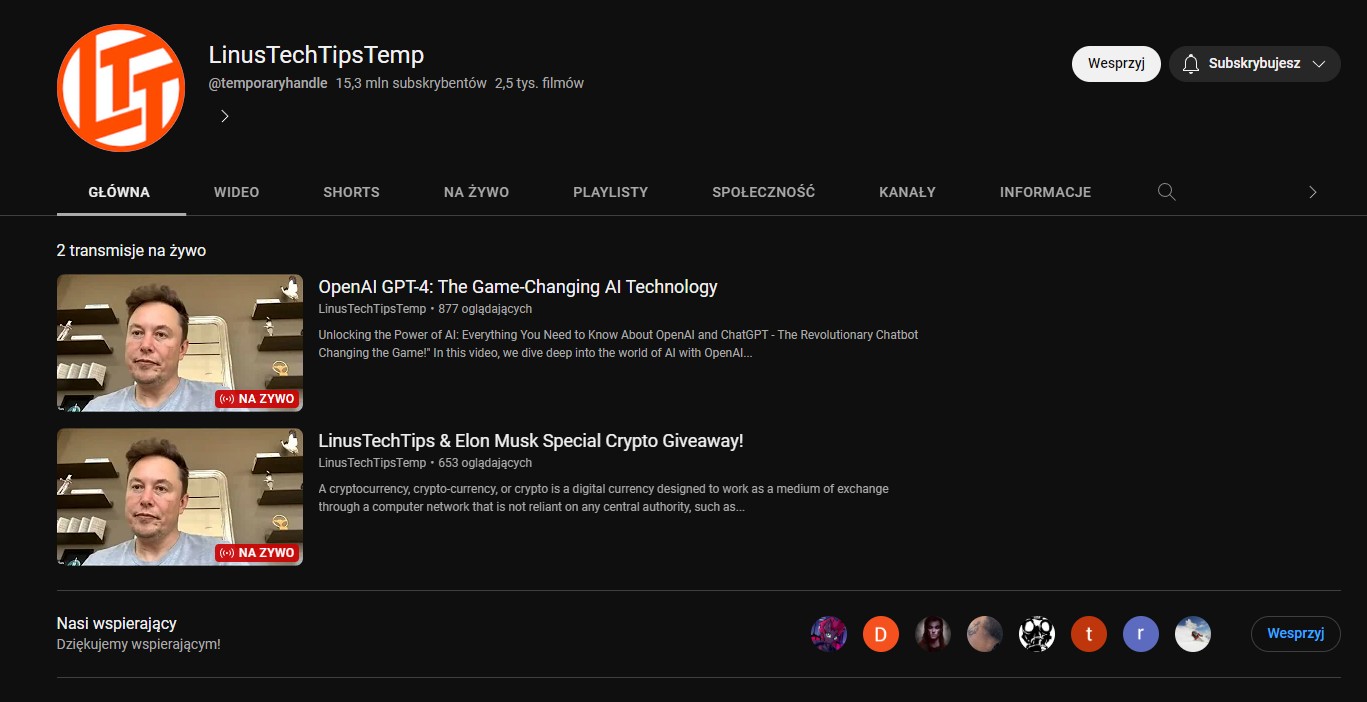 linustechtips zhakowany 2