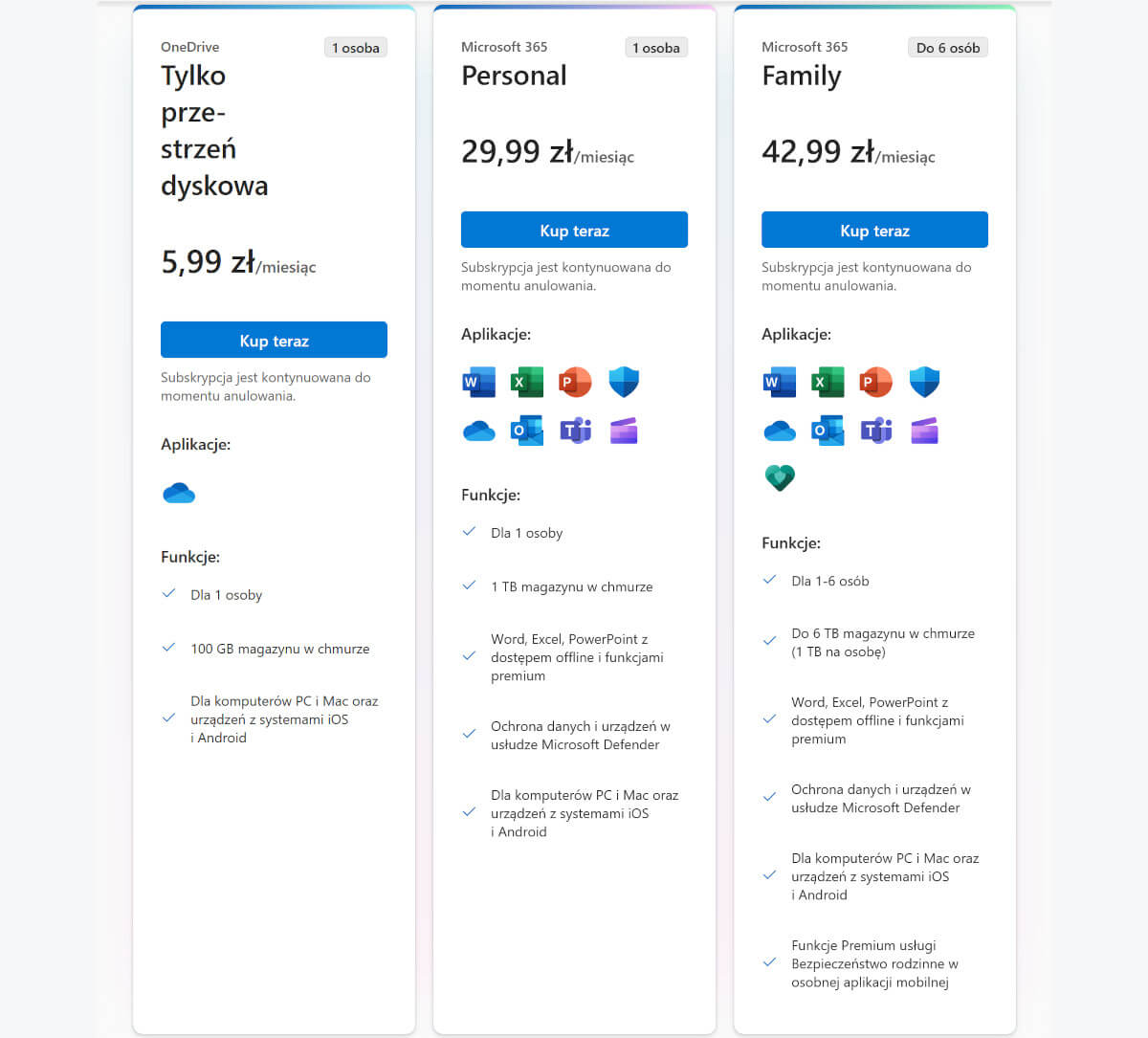 Nowy tani abonament Microsoft Office 365 Basic. Pakiet biurowy i dysk w chmurze