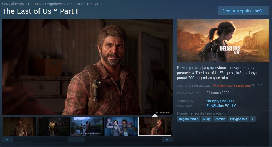 the last of us part 1 pc slaby