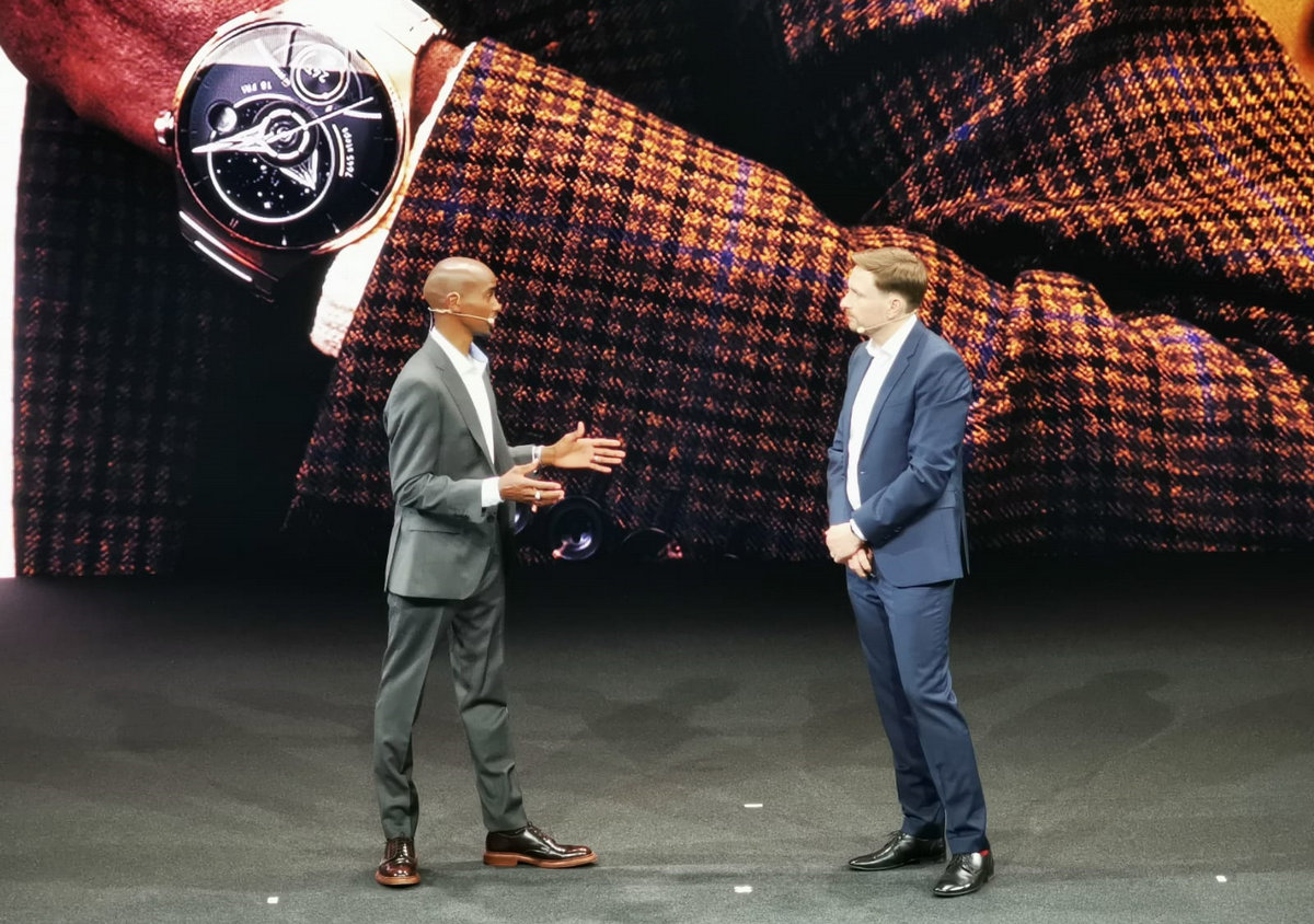 Mo Farah podczas prezentacji HUAWEI Watch 4