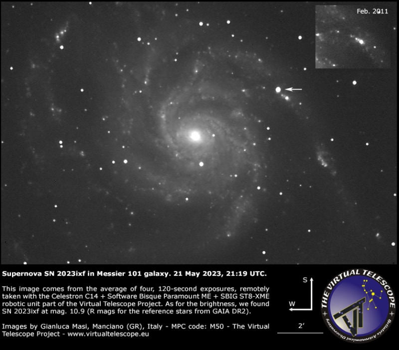 supernova messier 101