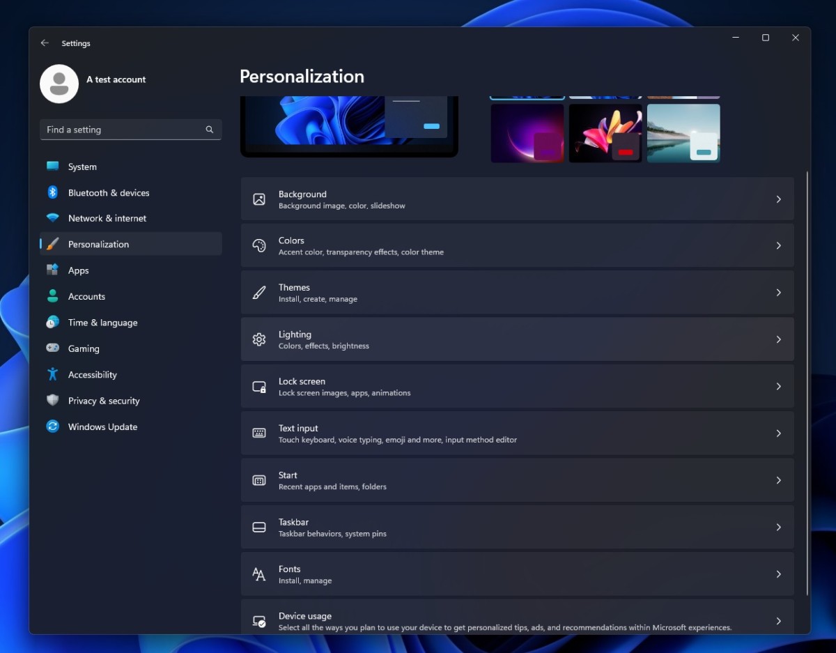 windows 11 natywna obsluga rgb