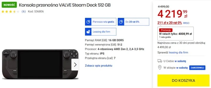 steam deck polskie sklepy 2