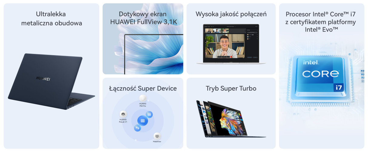Najważniejsze funkcje HUAWEI MateBook X Pro 2023