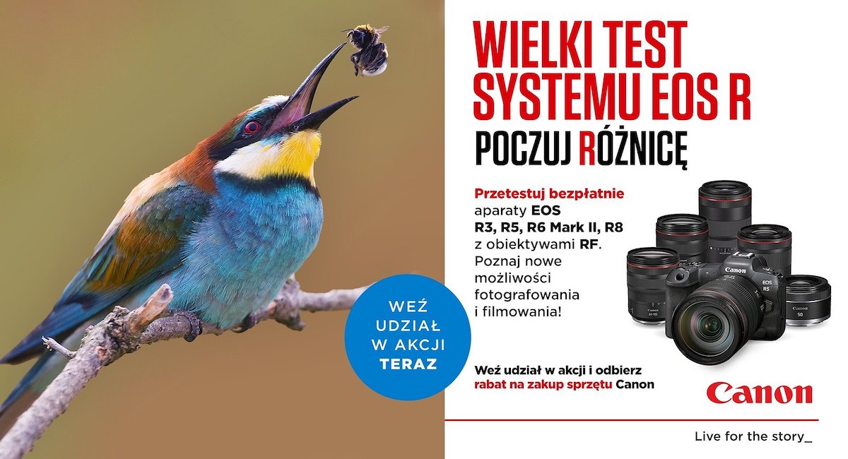 canon test systemu eos r