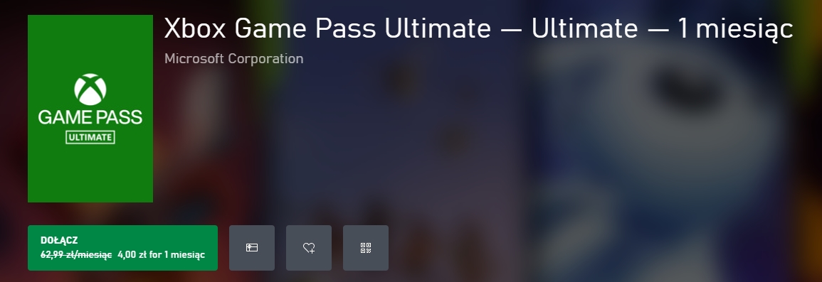 xbox game pass za 4 zl