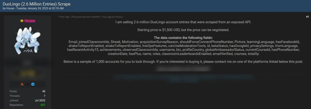 duolingo wyciek danych