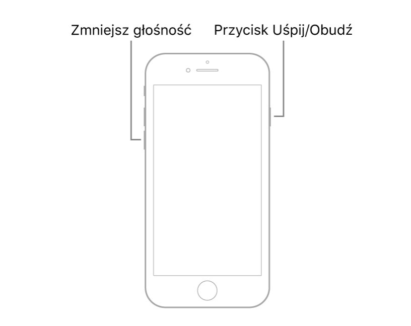 Wymuszanie ponownego uruchomienia iPhone’a 7