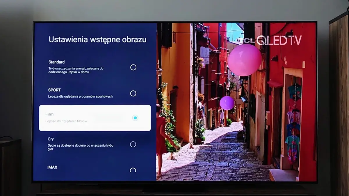 TCL Mini LED 75C845 - ustawienia obrazu