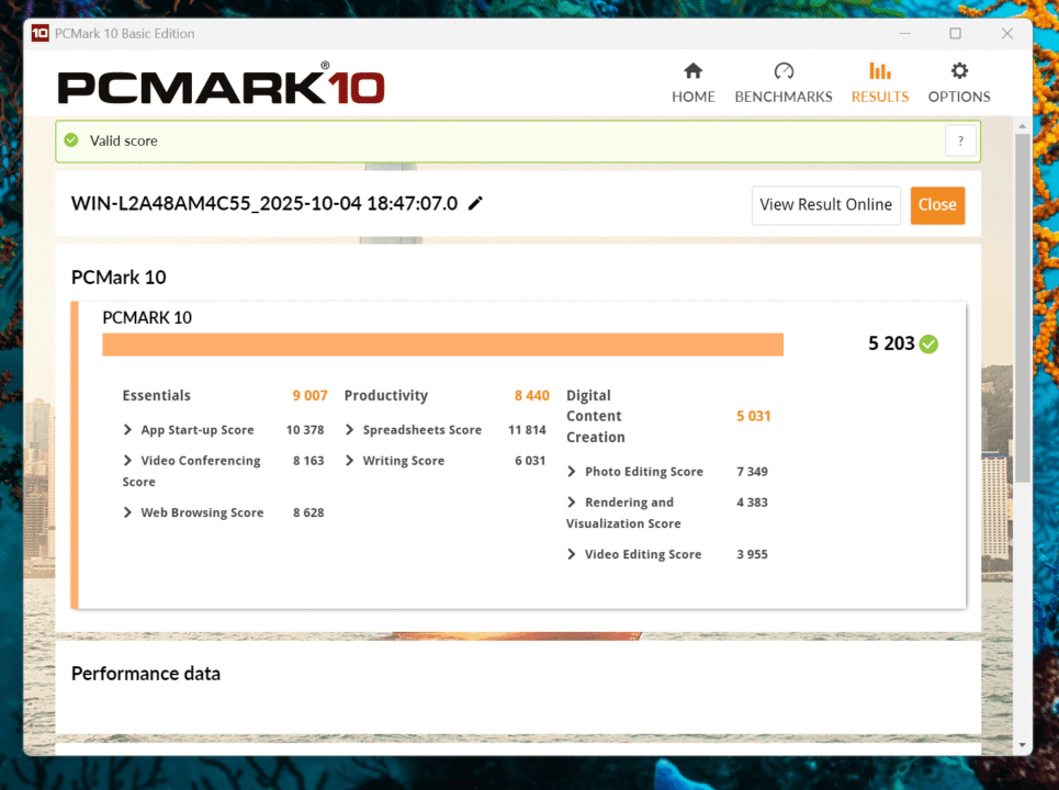 Ninkear A15 Pro w PCMark 10 Ninkear A15 Pro