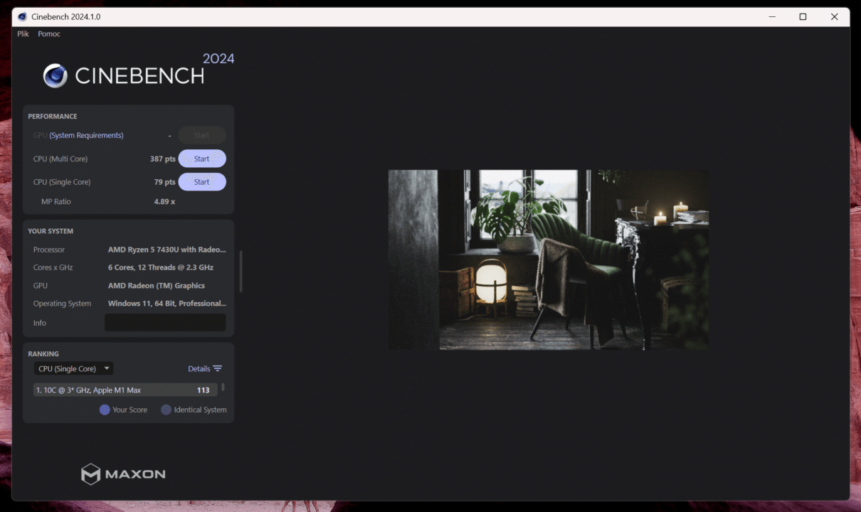Ninkear A15 Pro w Cinebench 2024 Ninkear A15 Pro