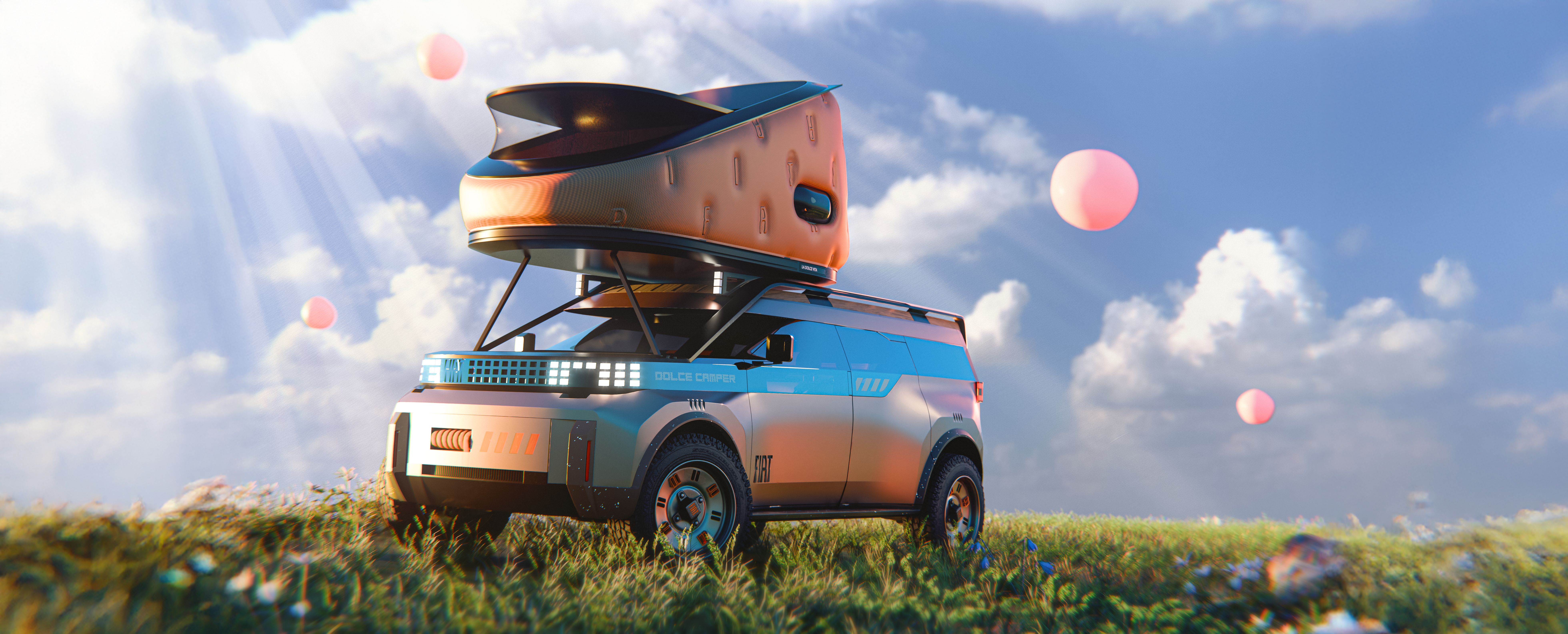 Futurystyczny Fiat Dolce Camper zadebiutował. Nie przejdziesz obok niego obojętnie