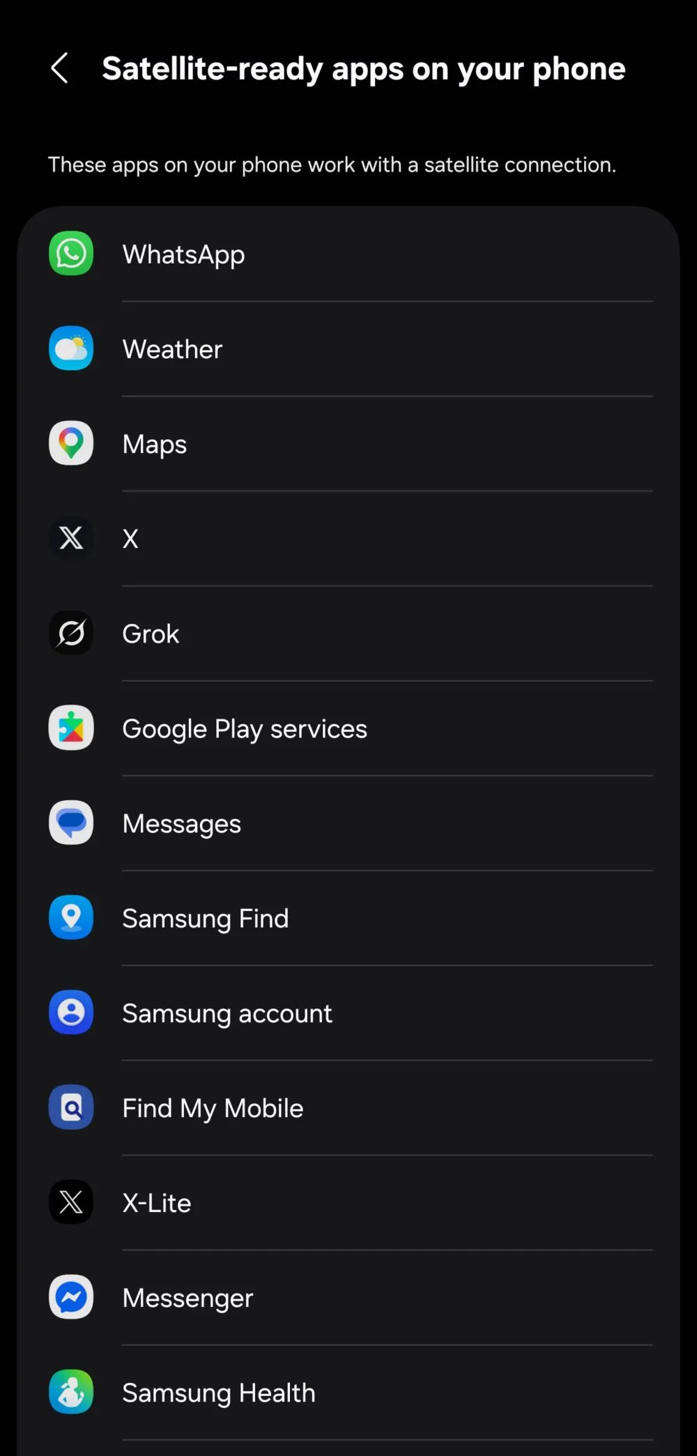 Twój Samsung pokaże listę aplikacji korzystających z łączności satelitarnej