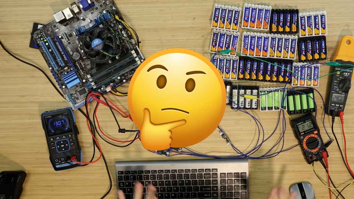 Komputer zasilany bateriami AA to nienajlepszy pomysł – oto dowód