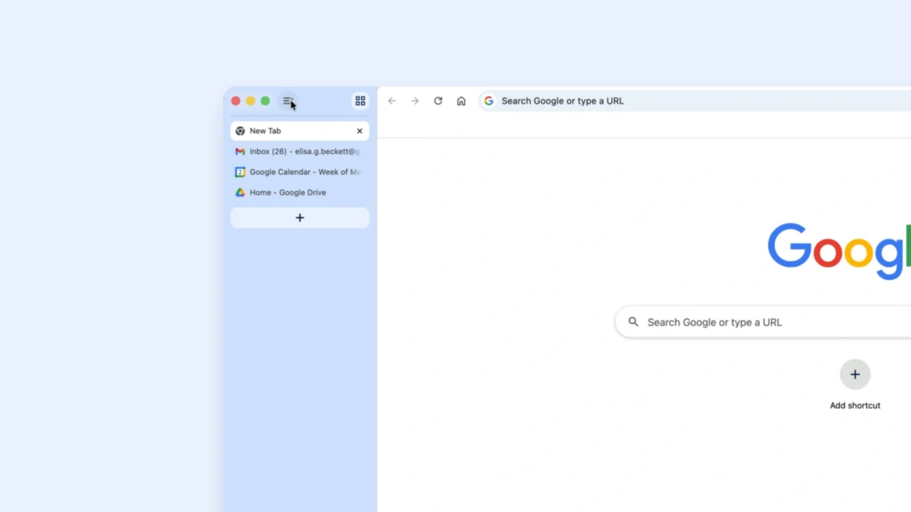 pionowe karty chrome