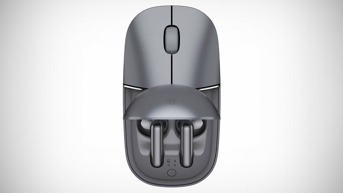 Koniec bałaganu na biurku? Ta mysz ma wbudowane słuchawki TWS
