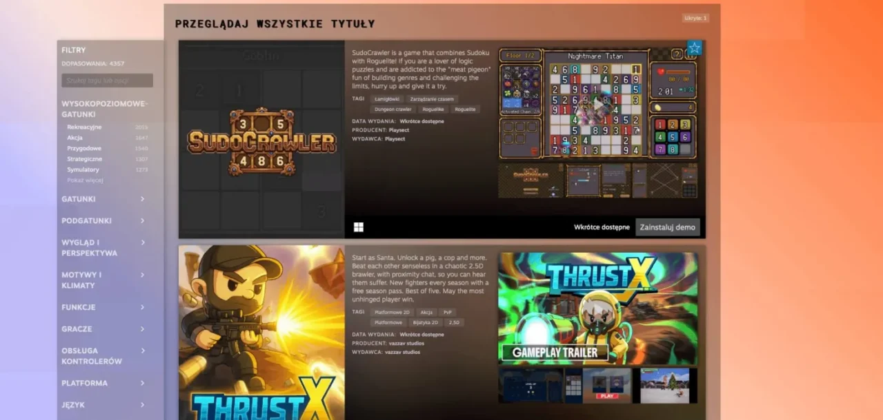 Przetestuj za darmo 4300 tytułów. Święto bezpłatnych gier na Steam