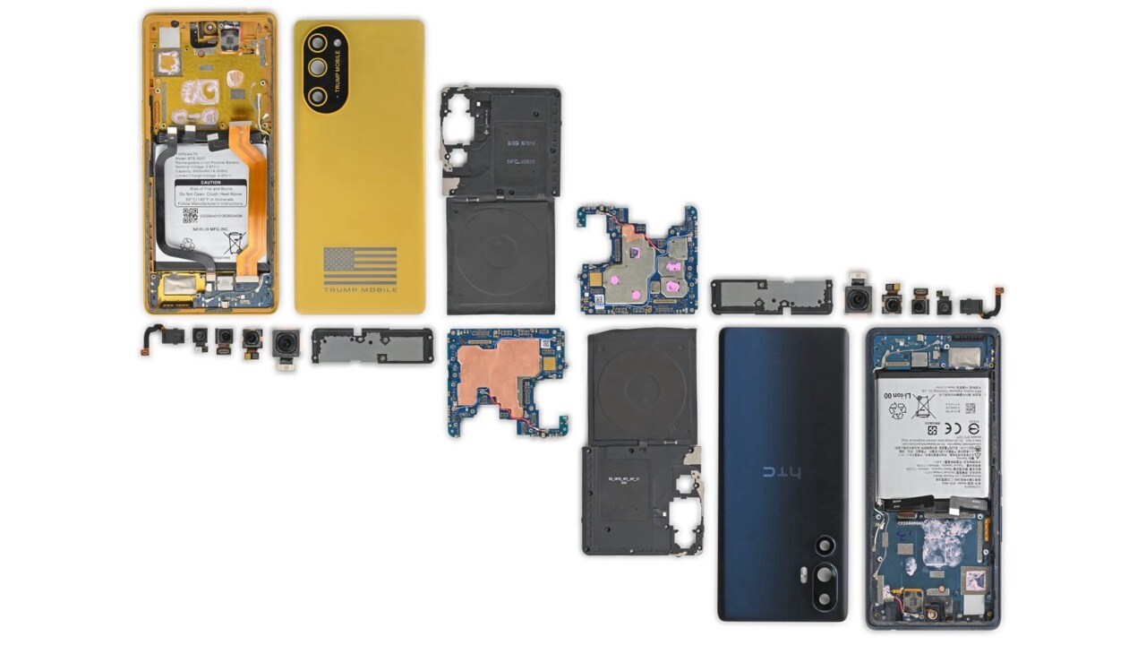 Telefon Trumpa T1 to przemalowany na złoto HTC z 2024 roku