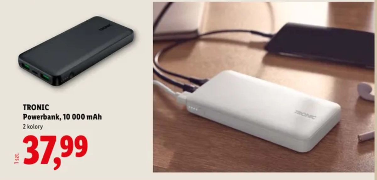 Powerbank TRONIC w gazetce Lidla