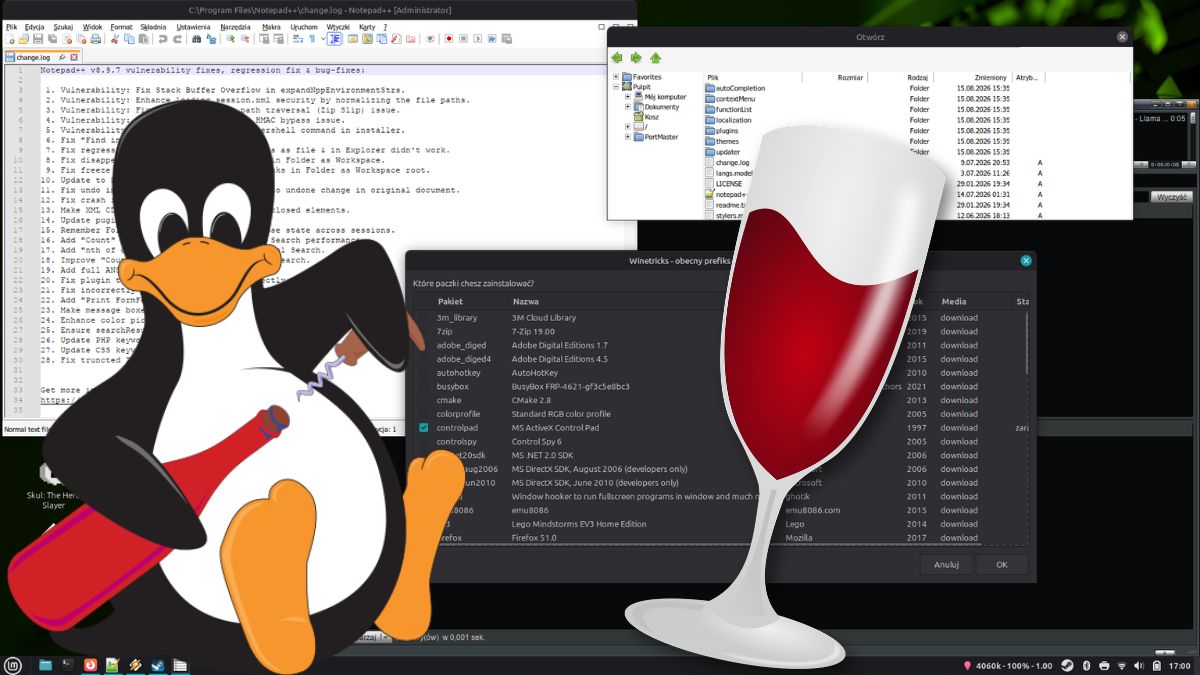 Nie bądź zakładnikiem Microsoftu. Linux też odpali programy z Windowsa