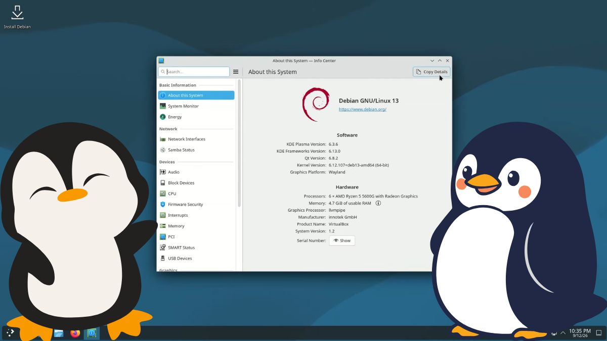Debian z nowym wydaniem. Jądro Linux ABI 6.12.107 i setki poprawek