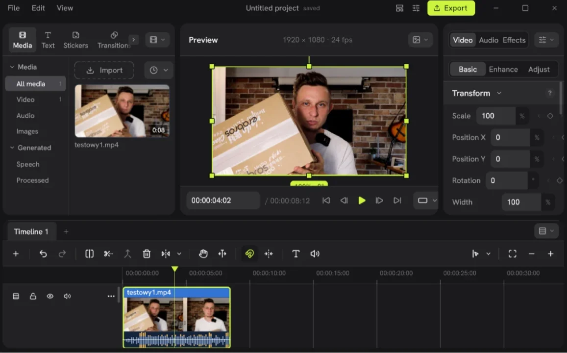 Edytor posiada szereg funkcji znanych z innych, płatnych programów / Źródło: screen Concat