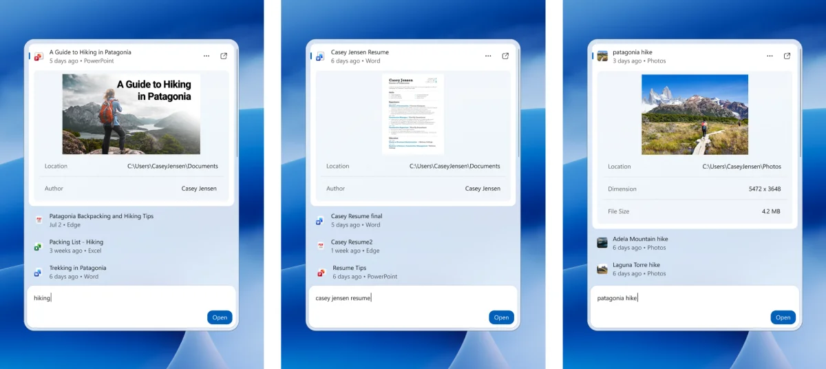 Nowa wyszukiwarka pozwoli na wpisywanie poleceń / Źródło: Blog Windows
