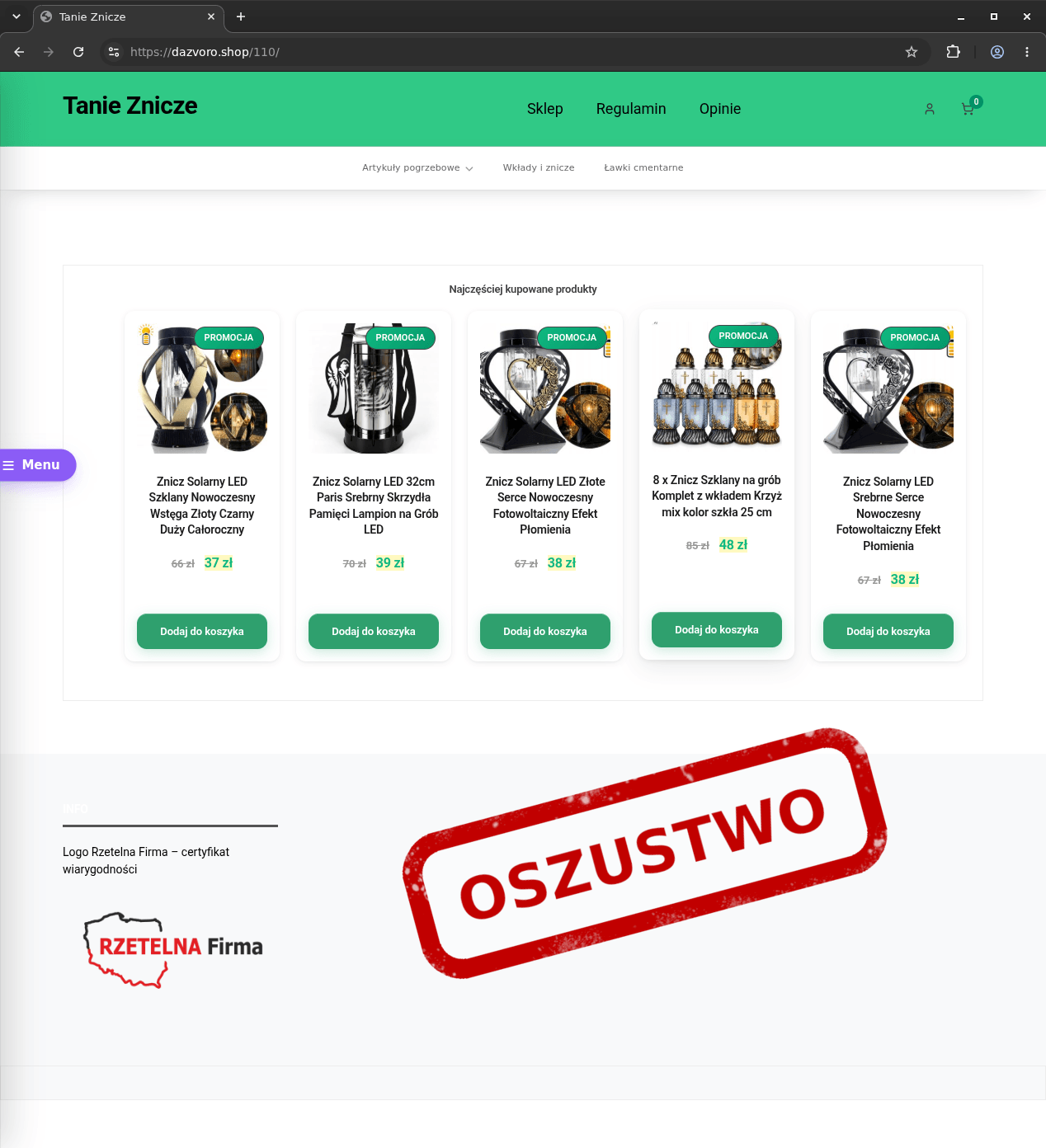 Coraz więcej fałszywych sklepów. Wszystkich Świętych sprzyja oszustom