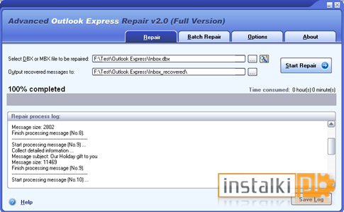 Okladka Advanced Outlook Express Repair