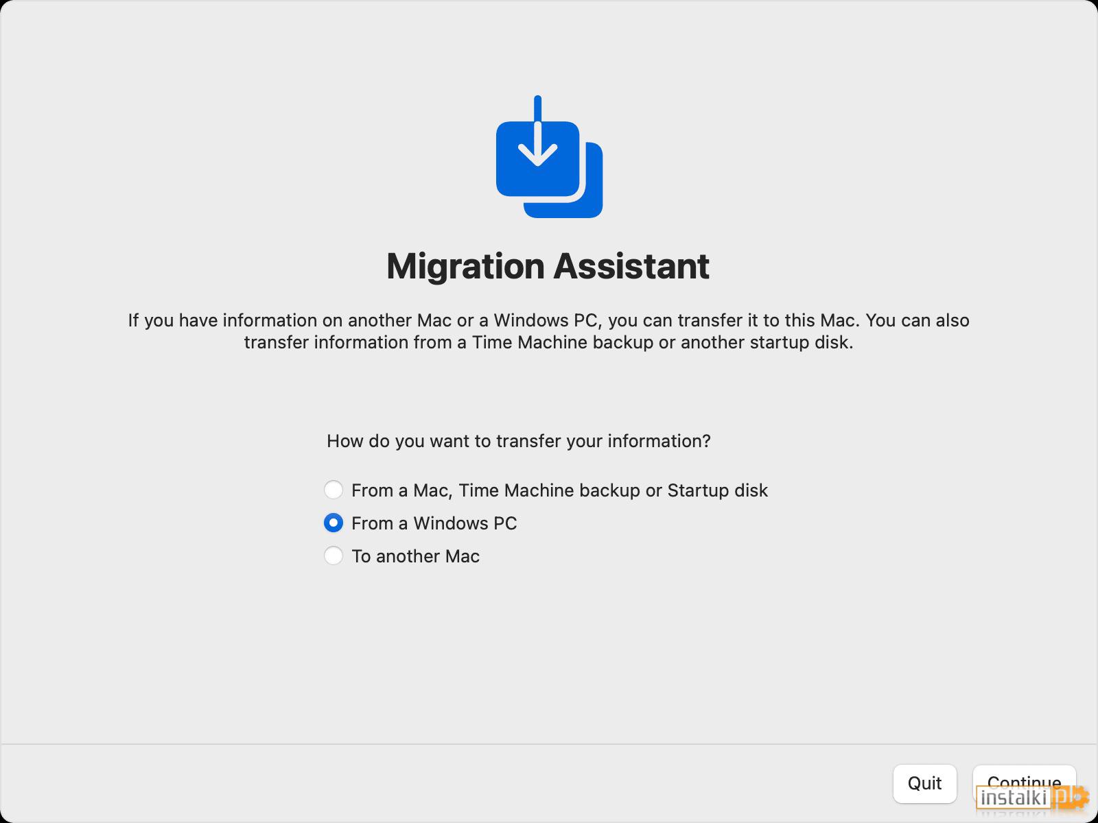 Apple Windows Migration Assistant