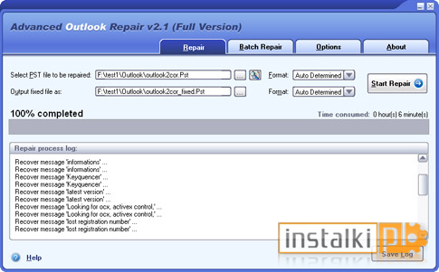 Okladka Advanced Outlook Repair
