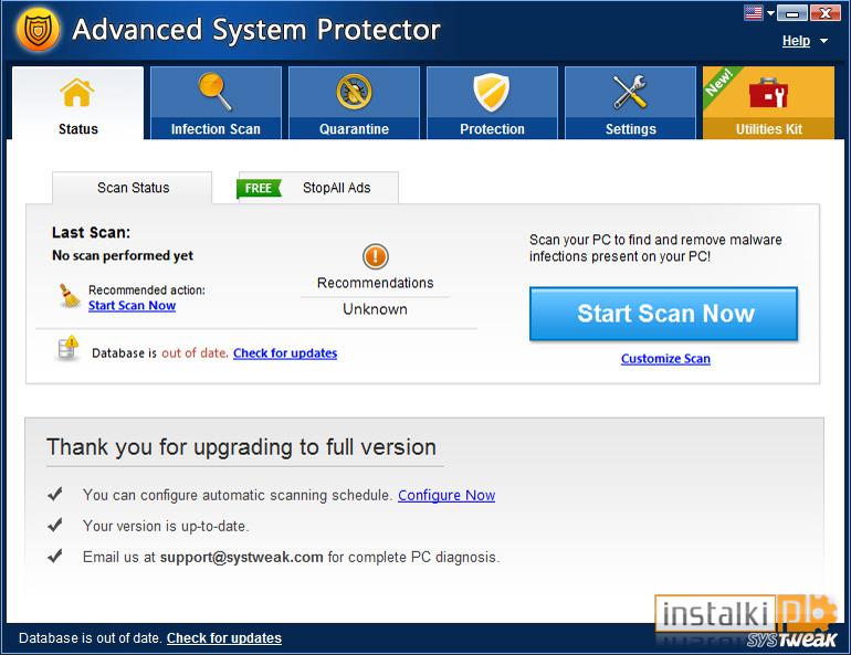 Okladka Advanced System Protector