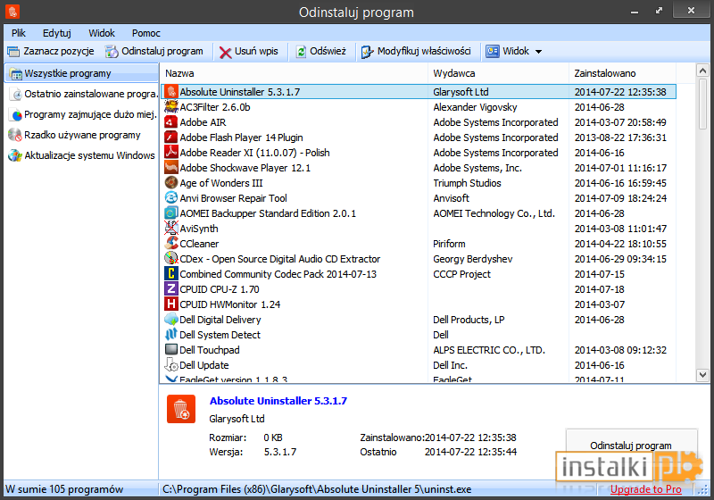 Okladka Absolute Uninstaller
