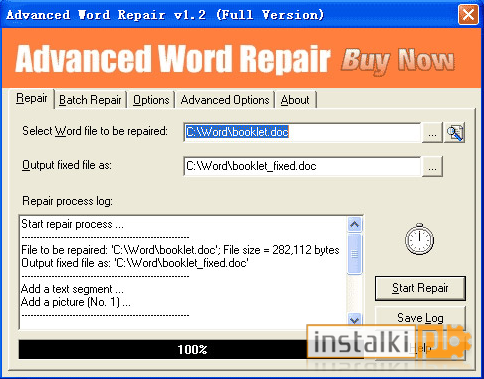 Okladka Advanced Word Repair