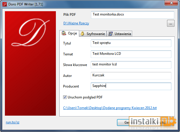 Doro PDF Writer