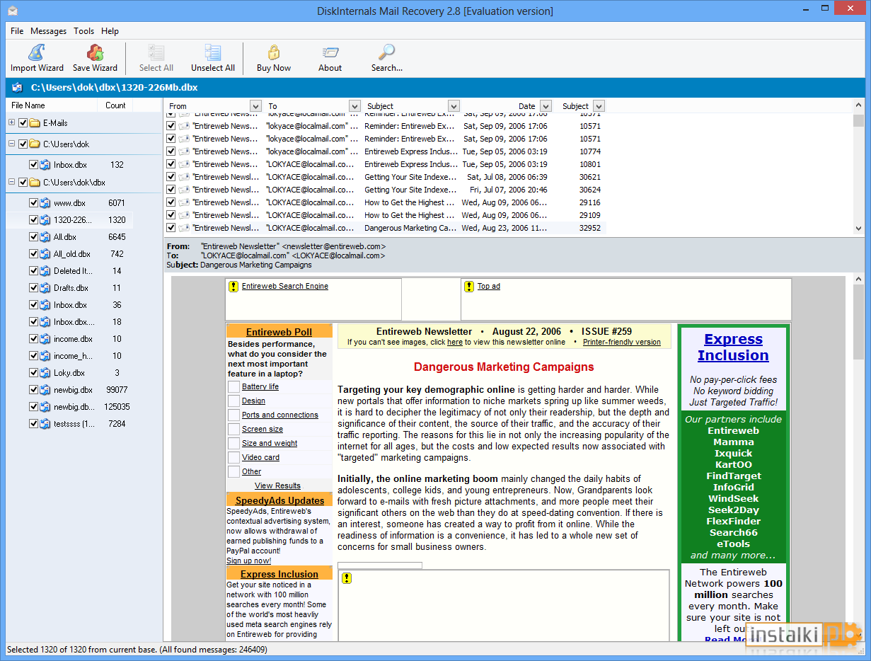 Okladka DiskInternals Mail Recovery