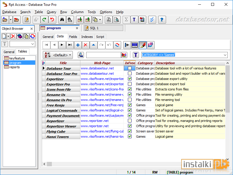 Database Tour Pro