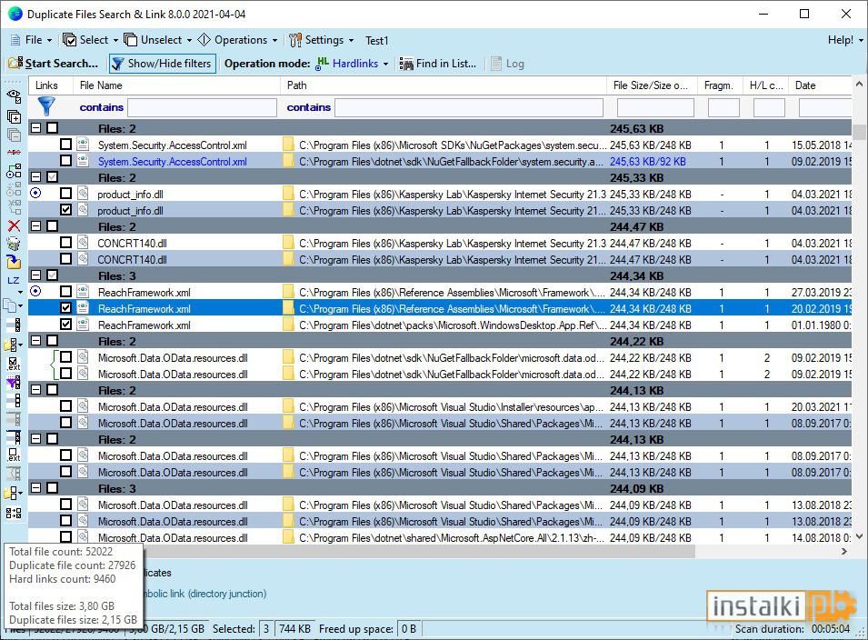 Duplicate Files Search & Link