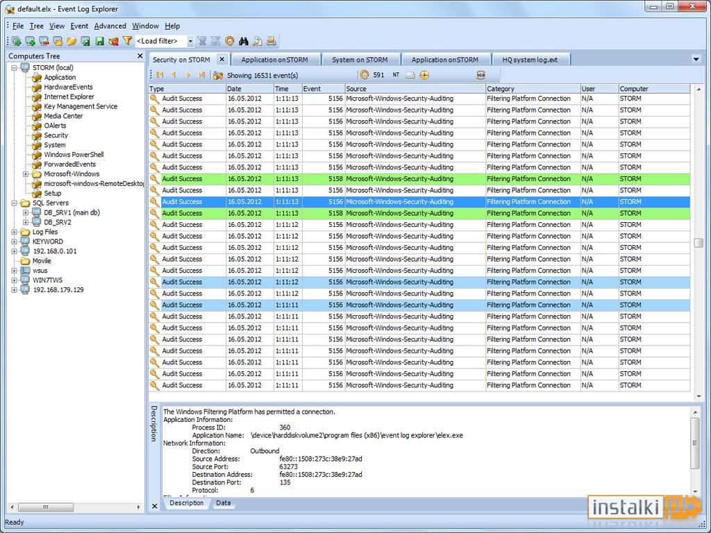 Okladka Event Log Explorer