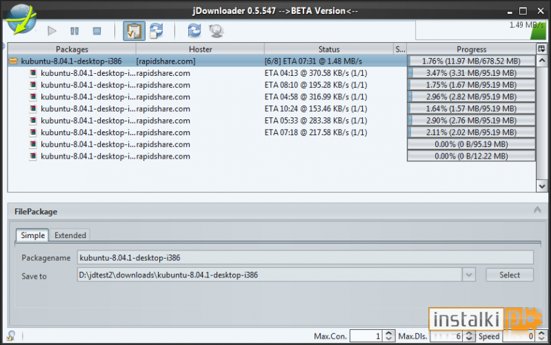 JDownloader 2 - Linux - download - instalki.pl